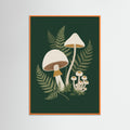 Orange Wood Emerald Florals