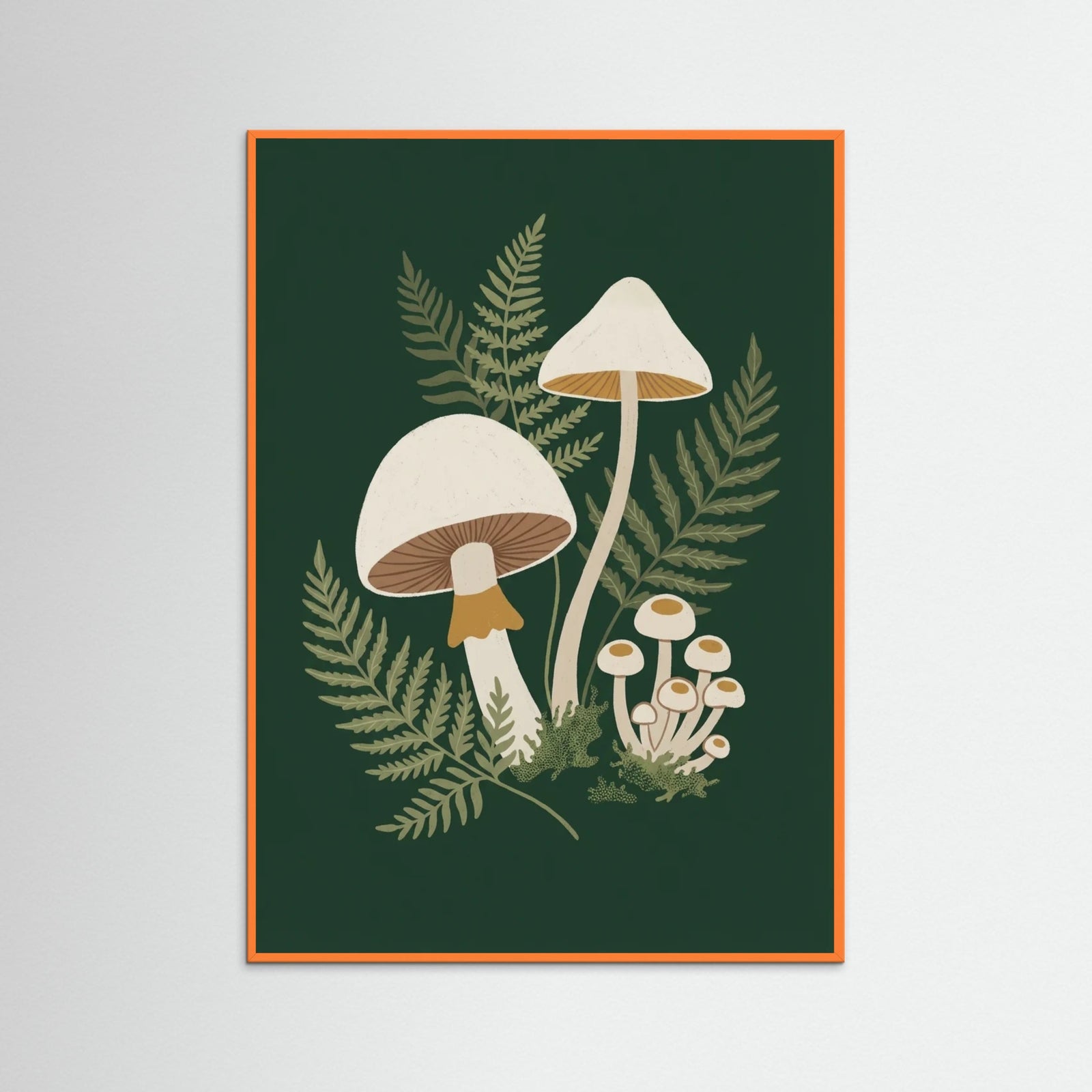Orange Wood Emerald Florals