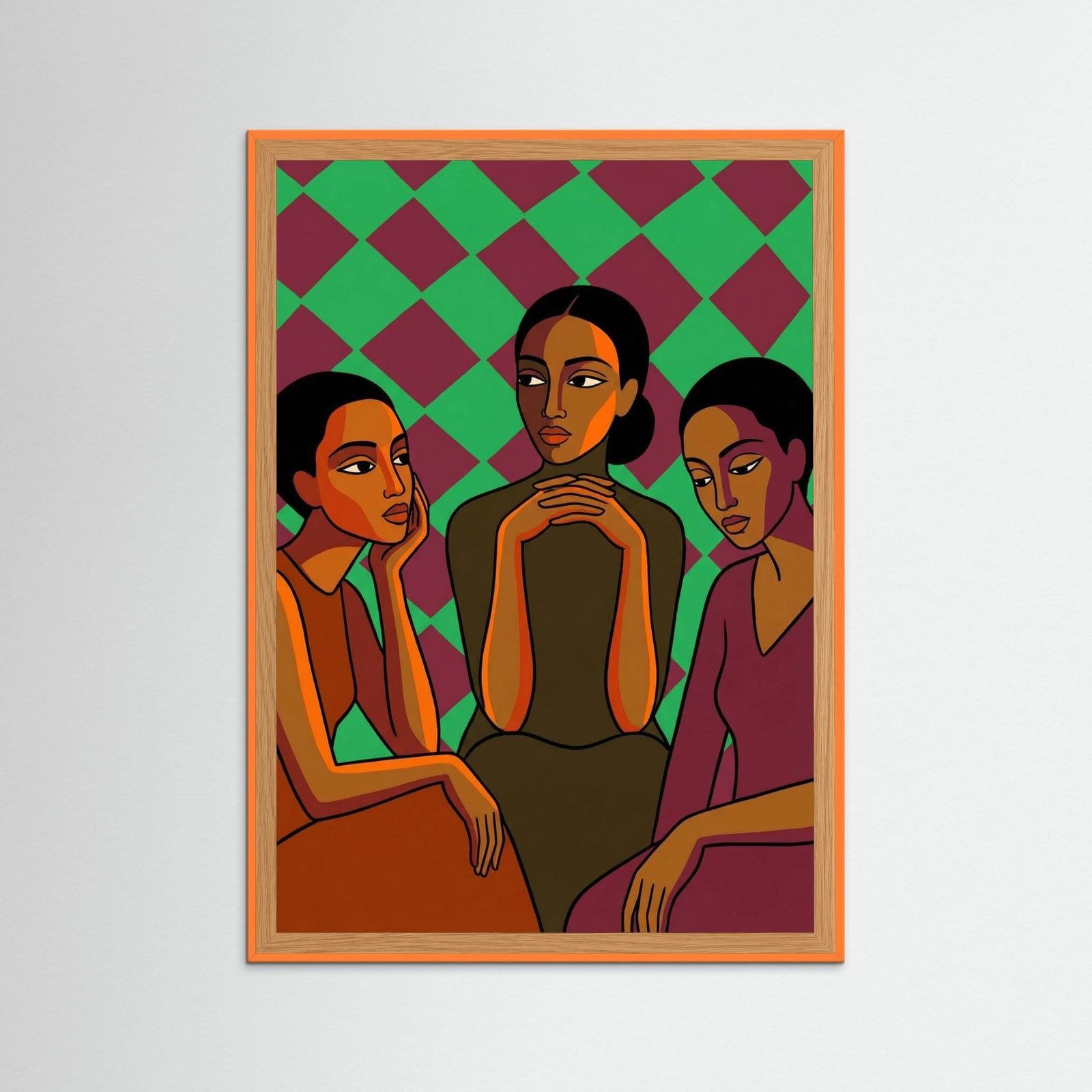 Orange Wood Emerald Gaze