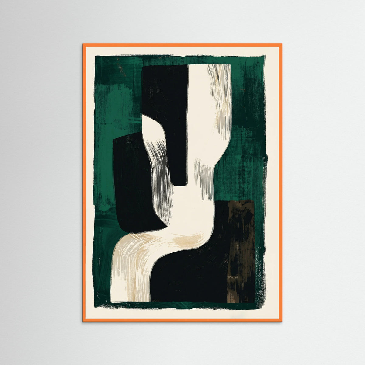 Orange Wood Emerald Silhouette