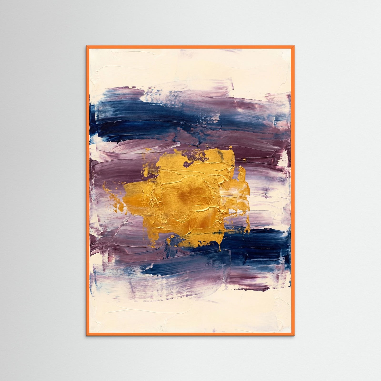 Orange Wood Emotional Abstraction