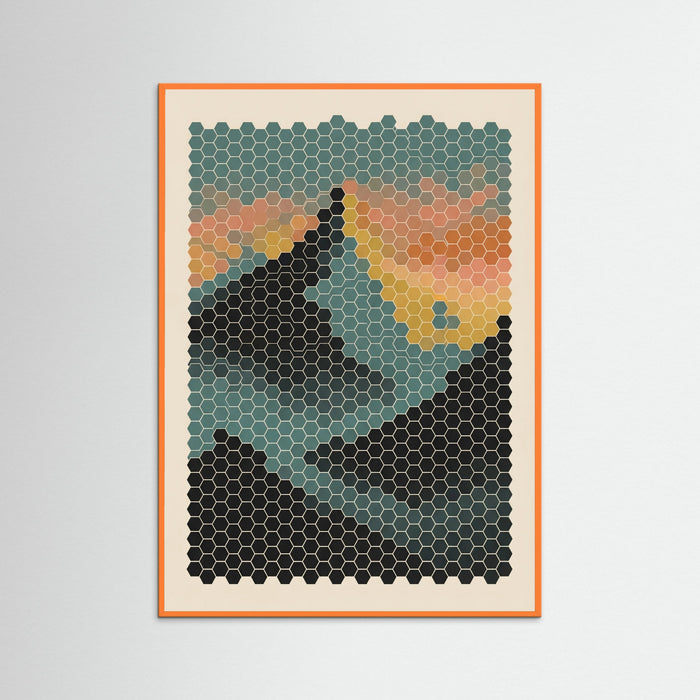 Orange Wood Enchanted Hexagons