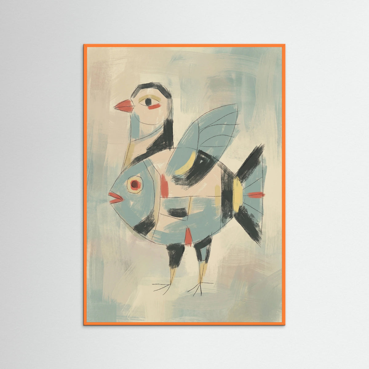 Orange Wood Enigmatic Klee Portrait