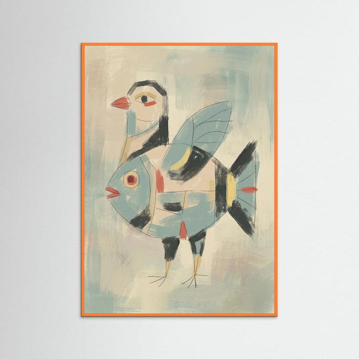 Orange Wood Enigmatic Klee Portrait