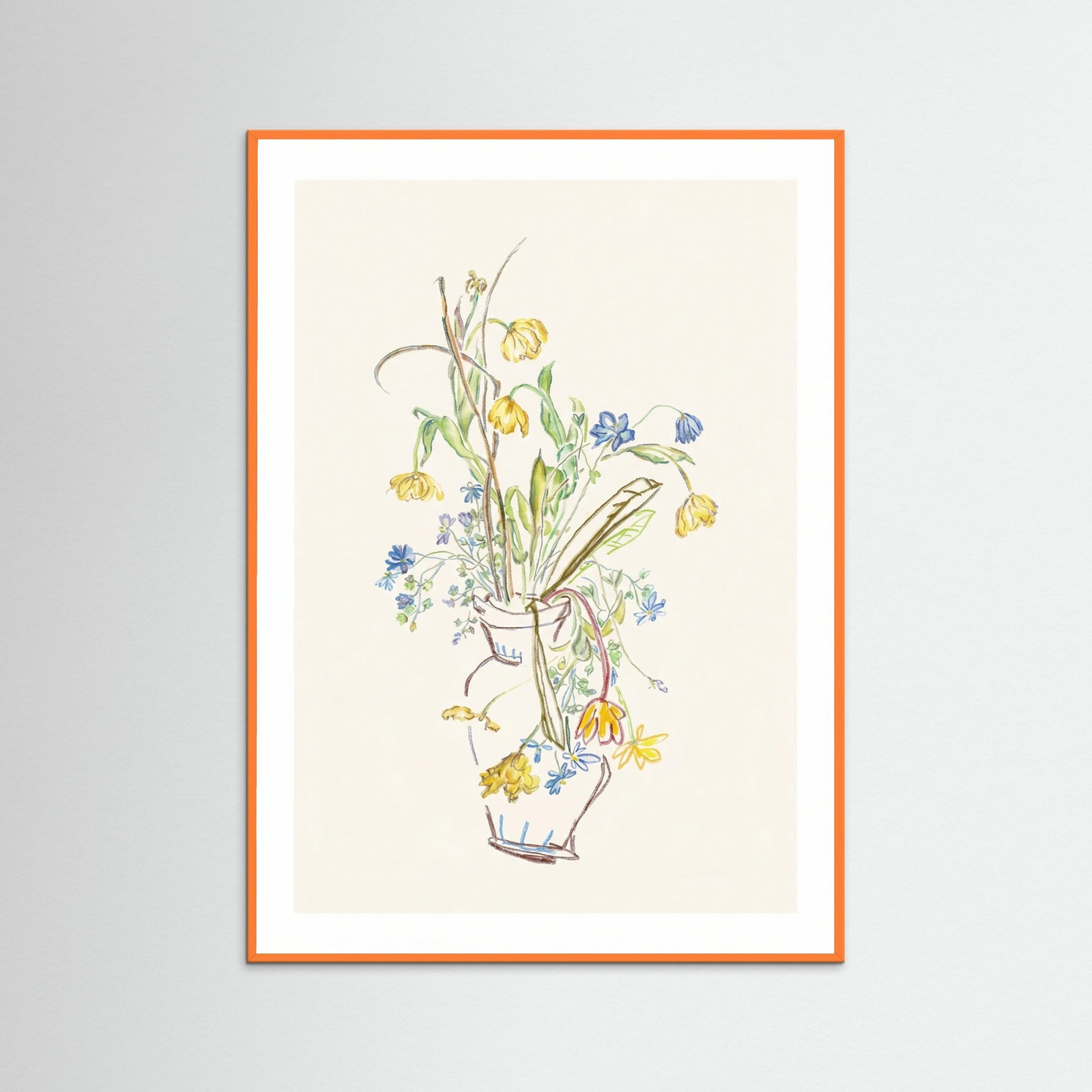Orange Wood Ephemeral Blossom Sketch