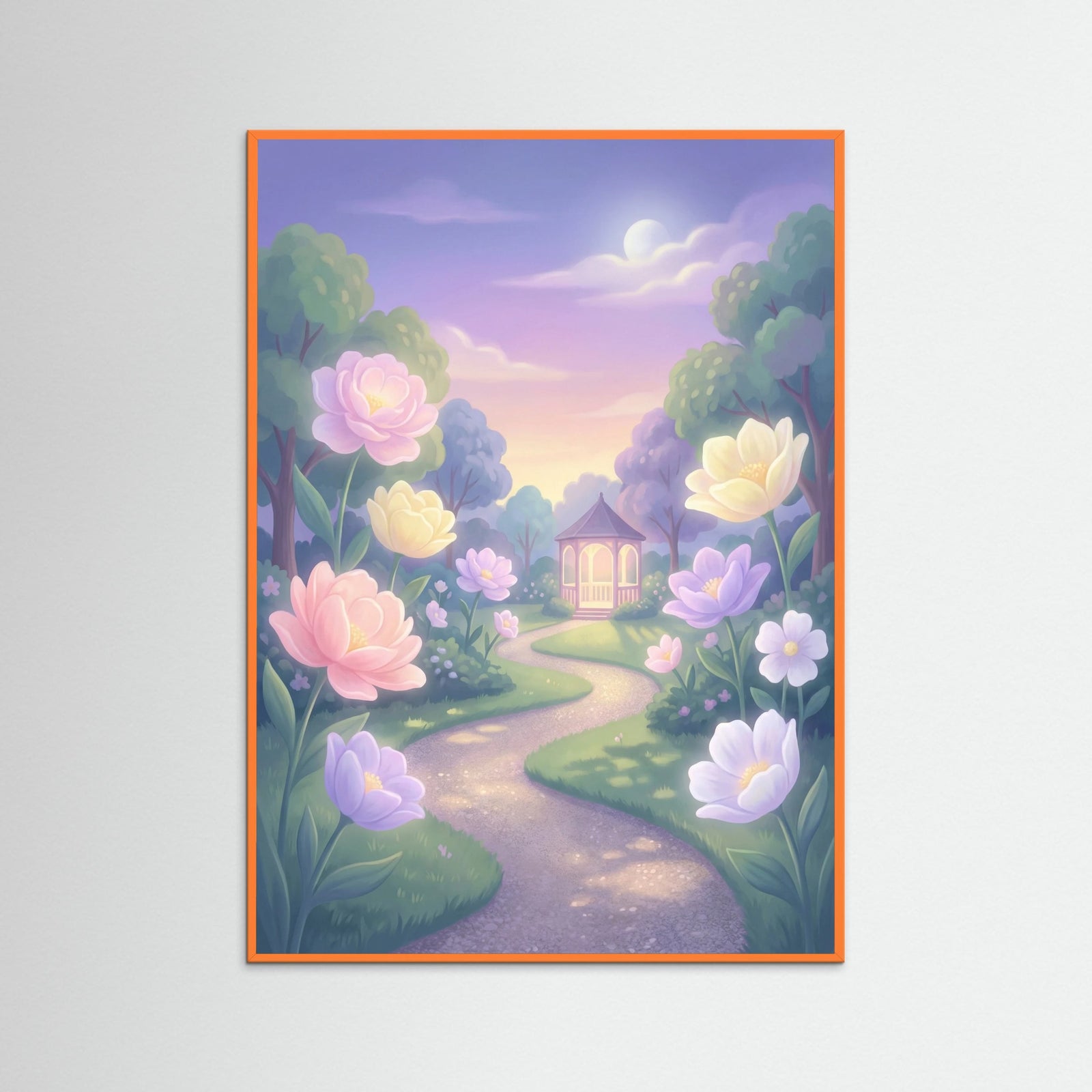 Orange Wood Evening Garden Glow