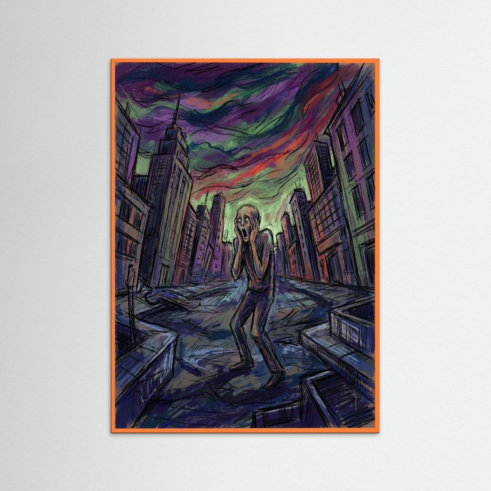 Orange Wood Existential Cry