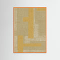 Orange Wood Fabric Pattern Collage No.4 Poster