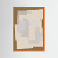 Orange Wood Fabric Pattern Collage No.6 Poster
