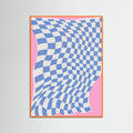 Orange Wood Fabric and Wind Poster