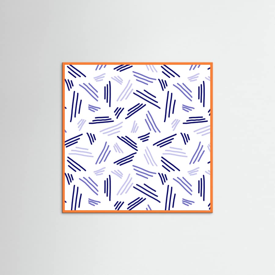 Falling Triple Lines Navy Blue -juliste – juliste ja taidepainatus