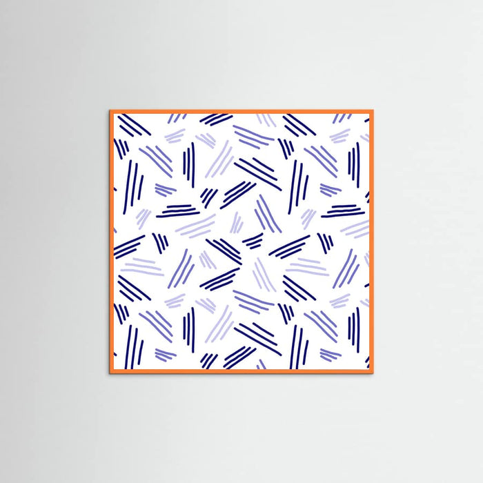 Falling Triple Lines Navy Blue -juliste – juliste ja taidepainatus