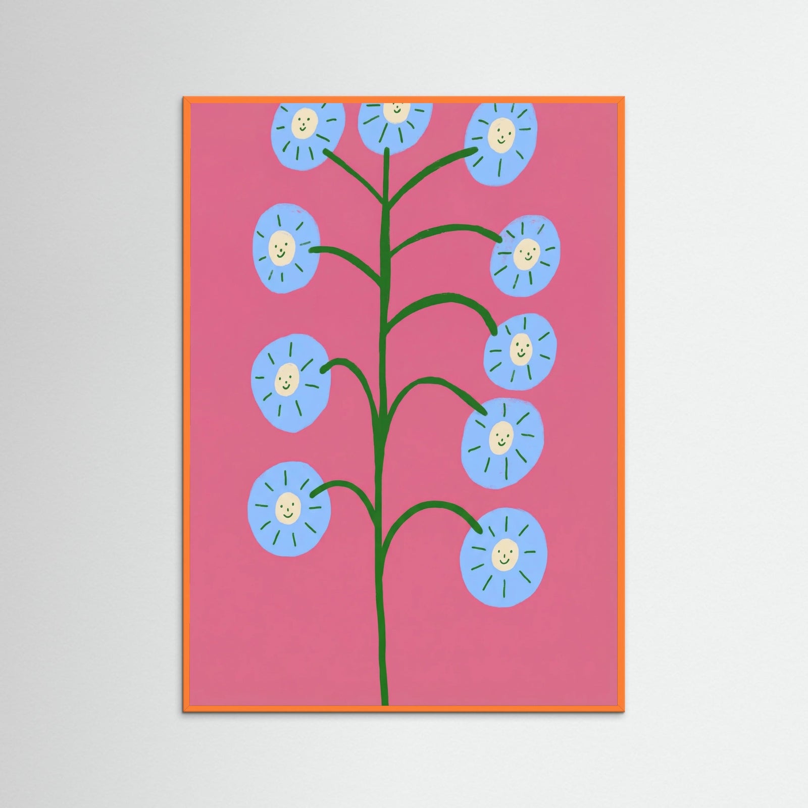 Orange Wood Fantasy Blooms