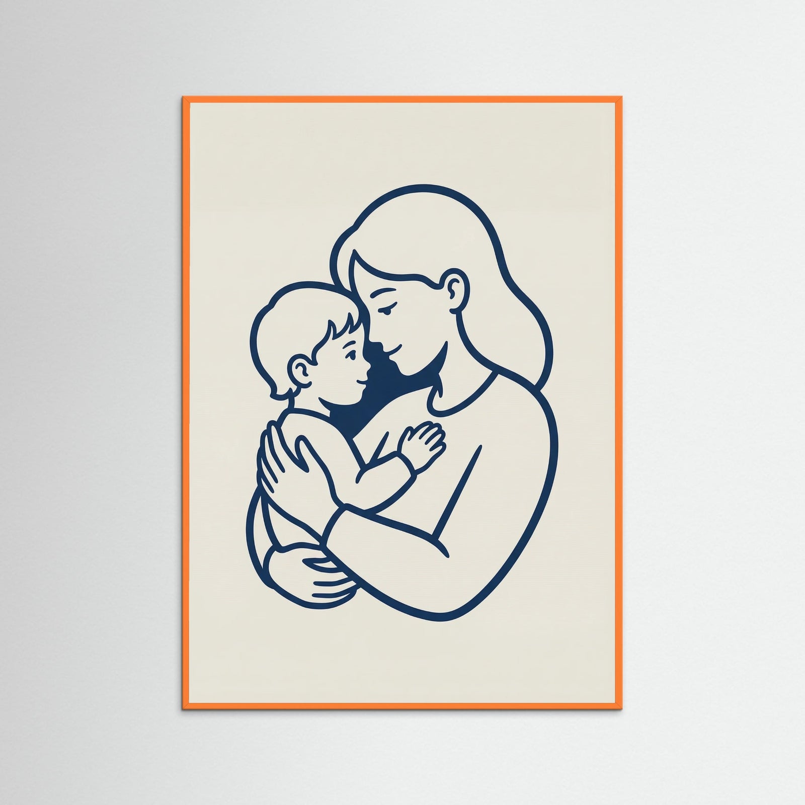 Orange Wood Fathers Embrace