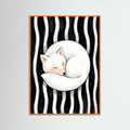Orange Wood Feline Embrace