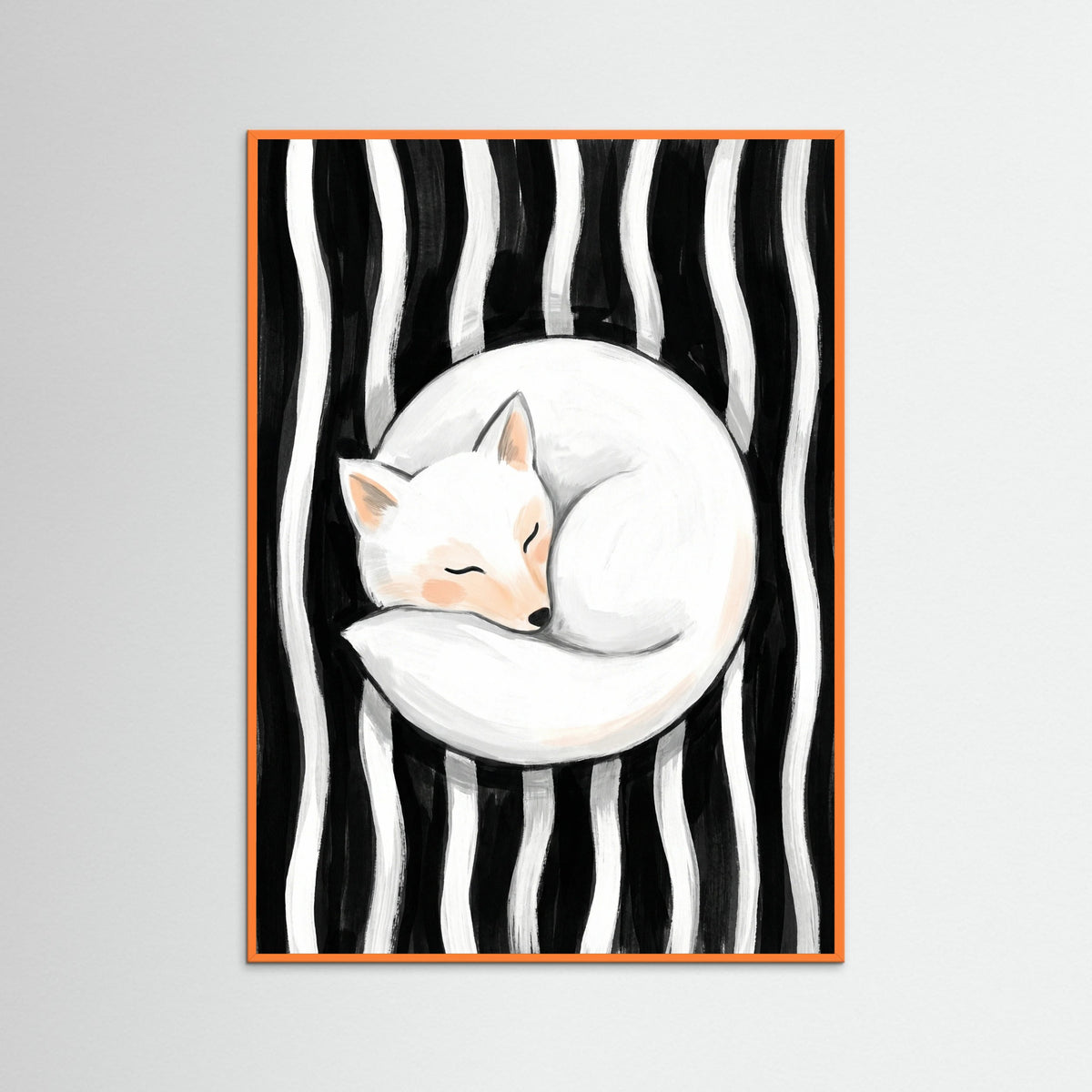 Orange Wood Feline Embrace