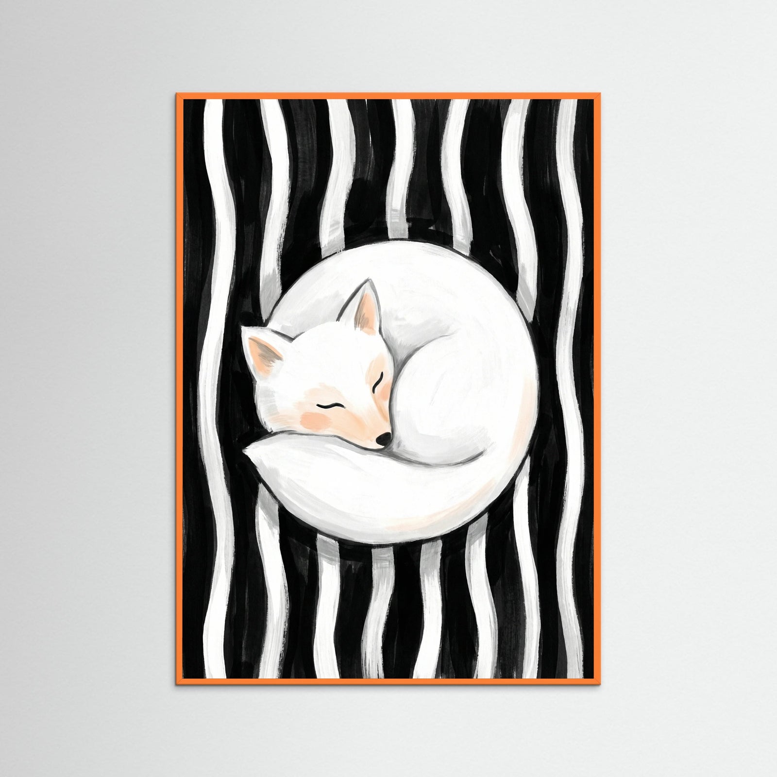 Orange Wood Feline Embrace