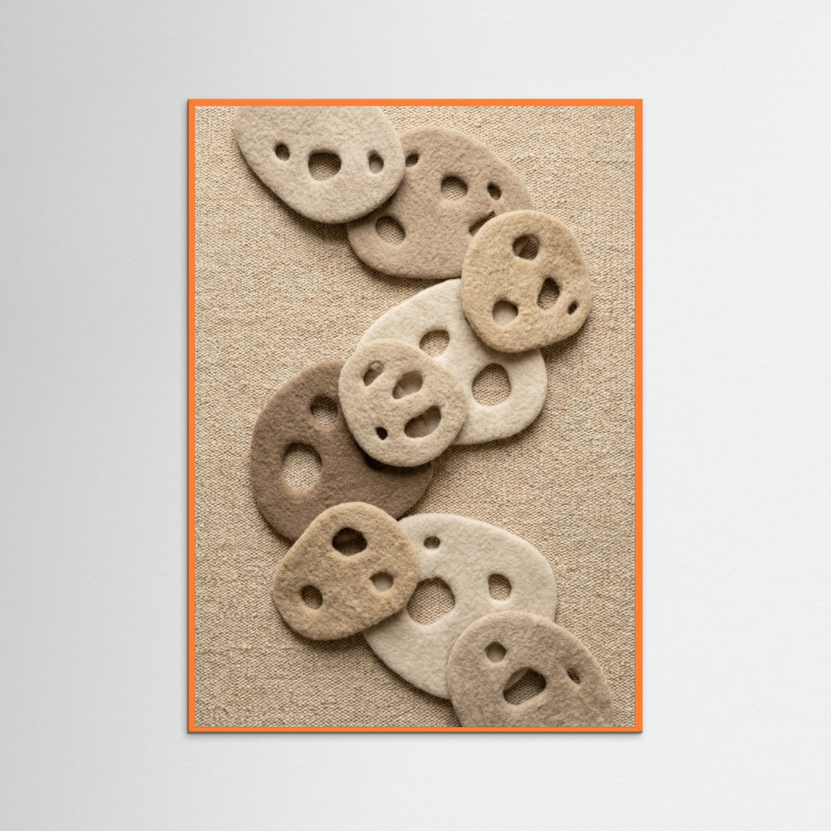 Orange Wood Felted Contour Study