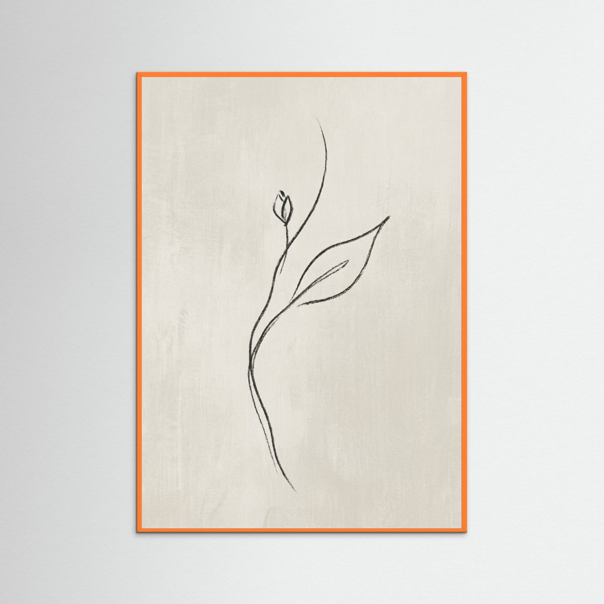 Orange Wood Feminine Silhouette