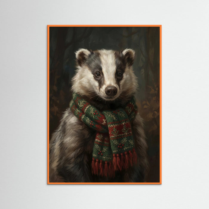 Orange Wood Festive Fowl Portrait