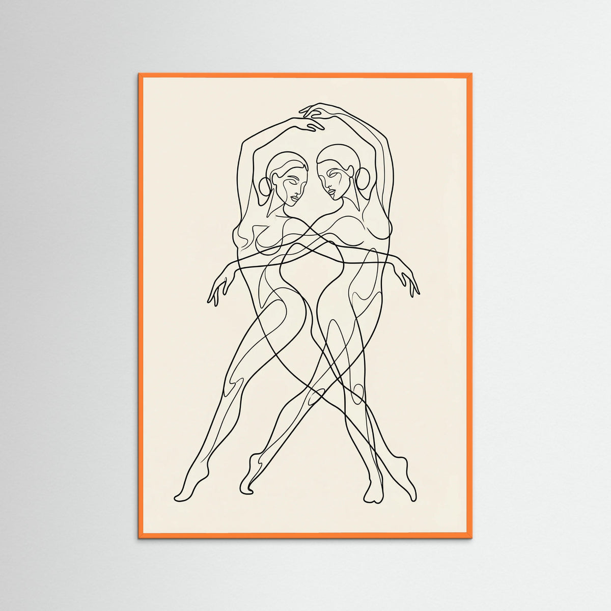 Orange Wood Figurative Assemblage