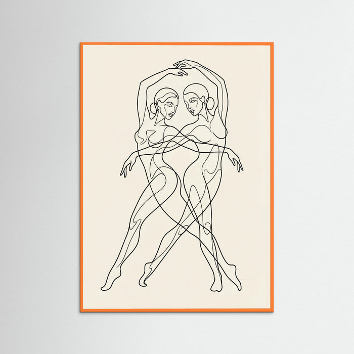 Orange Wood Figurative Assemblage