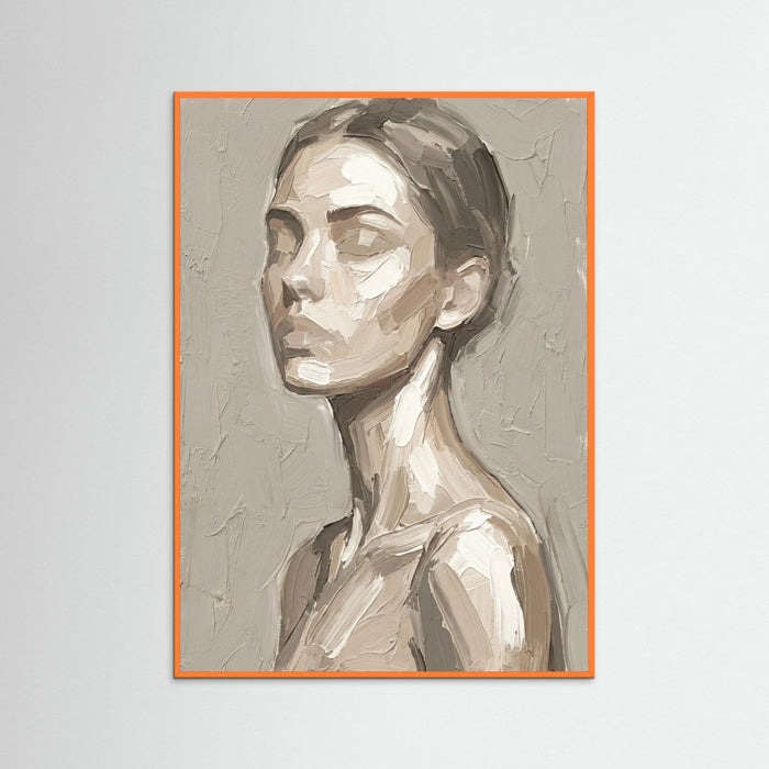 Orange Wood Figurative Contour
