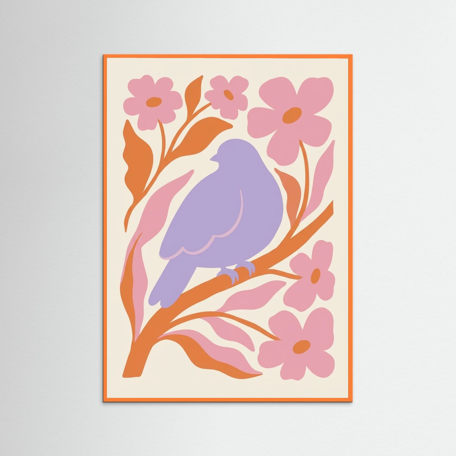 Orange Wood Figure in Bloom