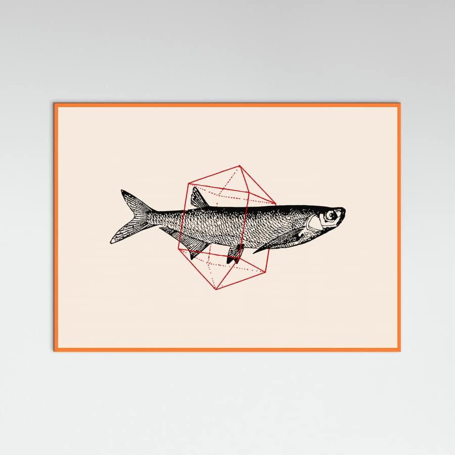 Fish In Geometrics Nº2 Poster – plakat og kunsttryk