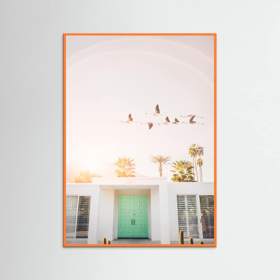 Flamingos In Palm Springs Poster – poster och konsttryck
