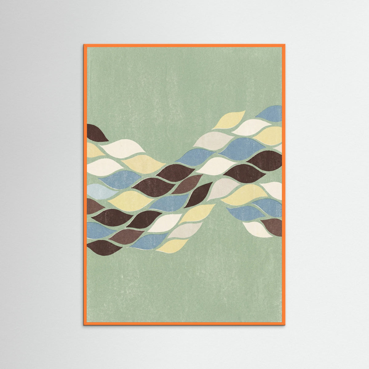 Orange Wood Floating Spindles