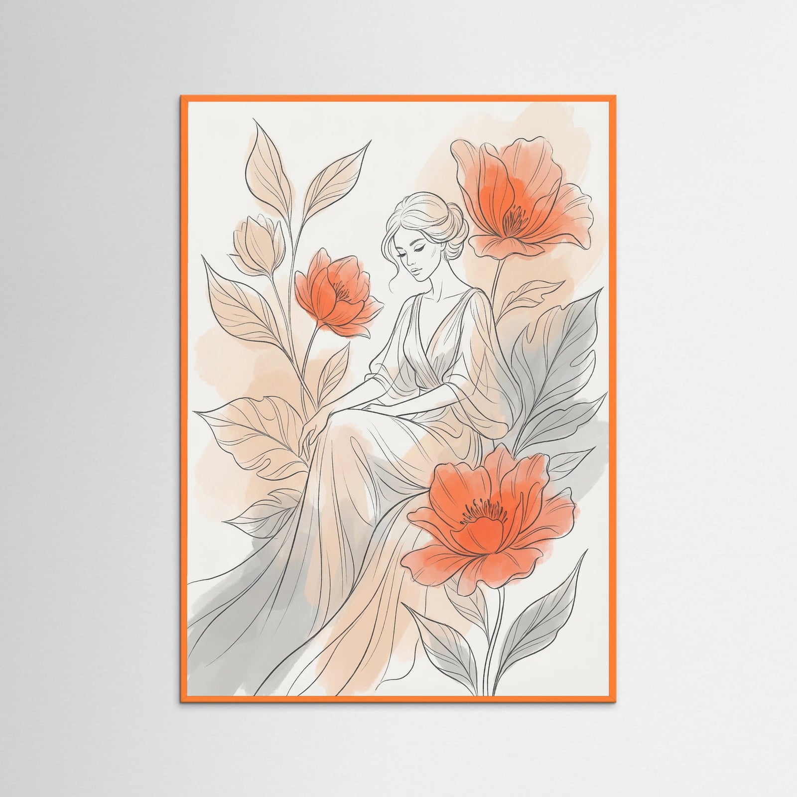 Orange Wood Floral Aura
