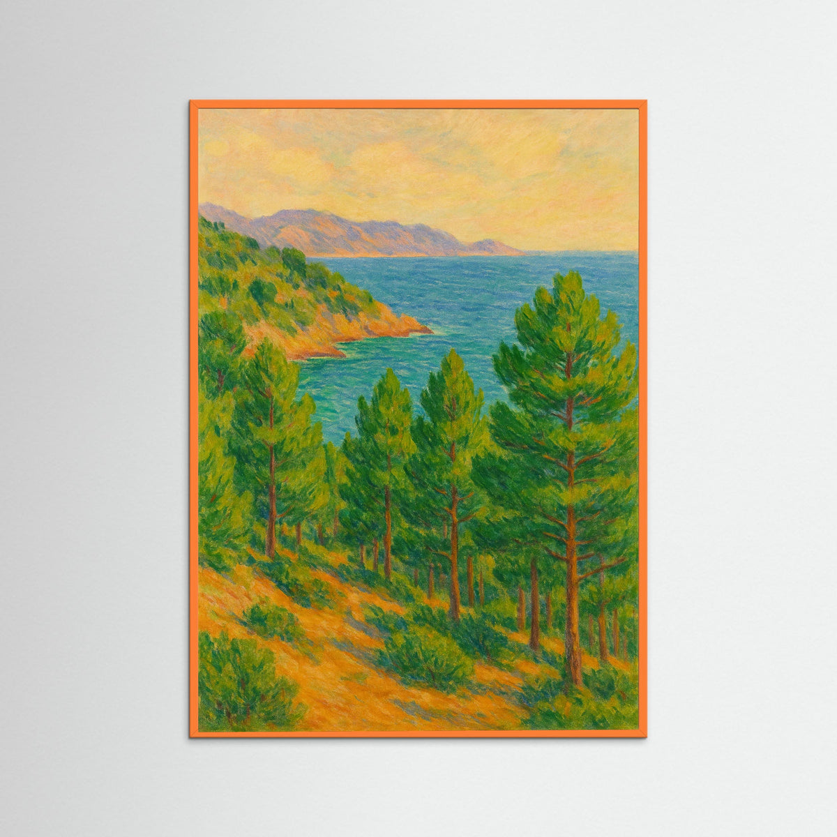 Orange Wood Floral Dance Hues