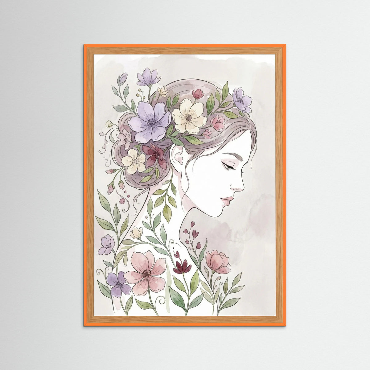 Orange Wood Floral Muse