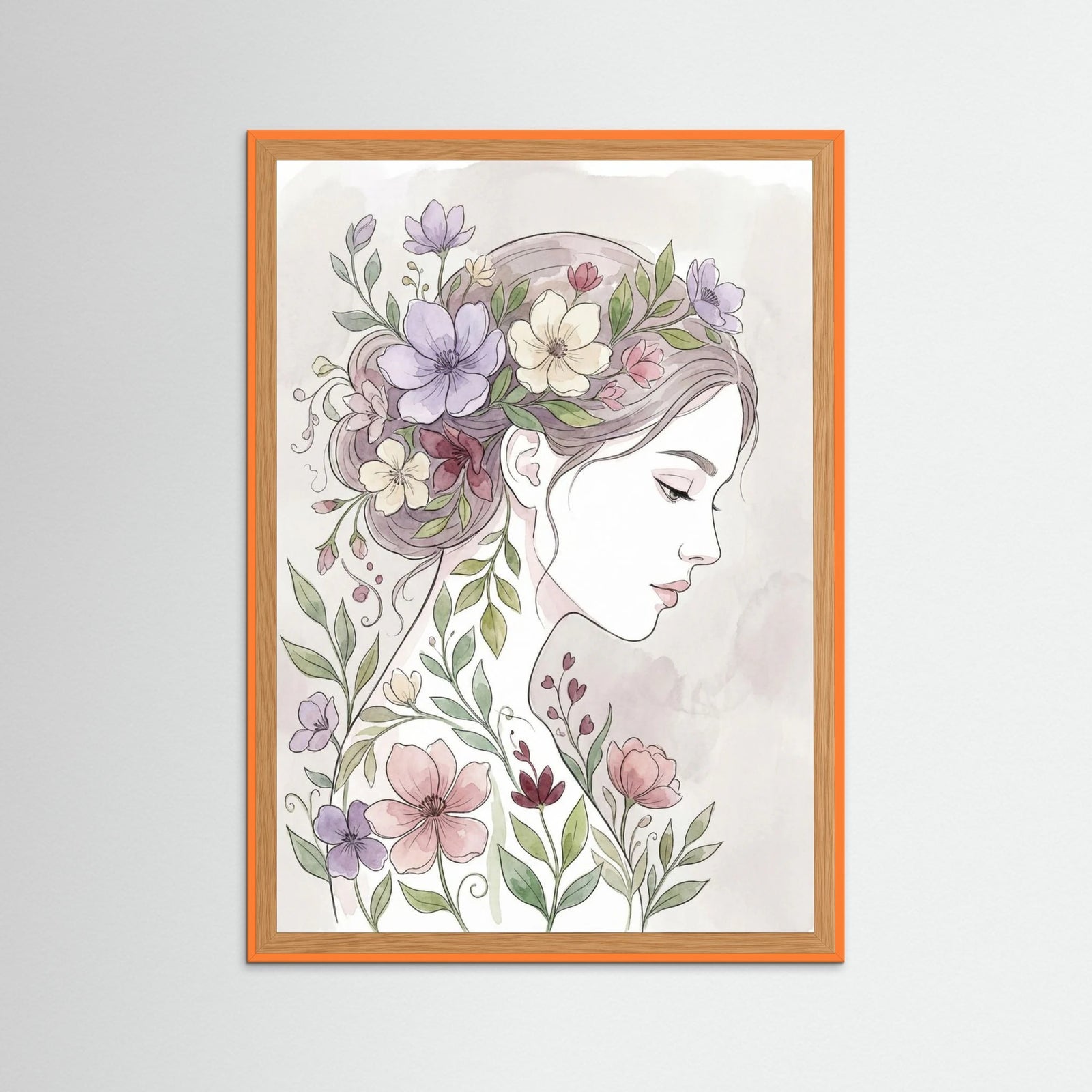 Orange Wood Floral Muse