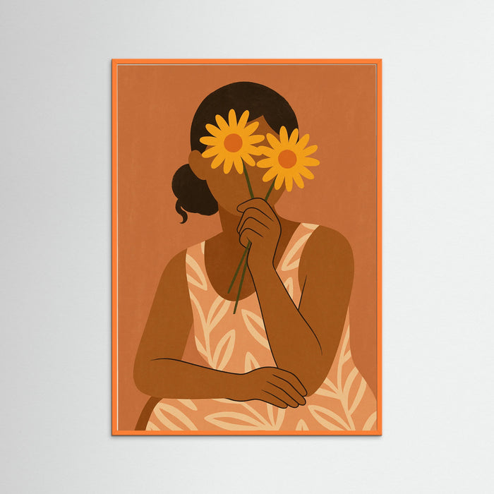 Orange Wood Floral Mystique