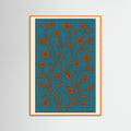 Orange Wood Floral Patterns