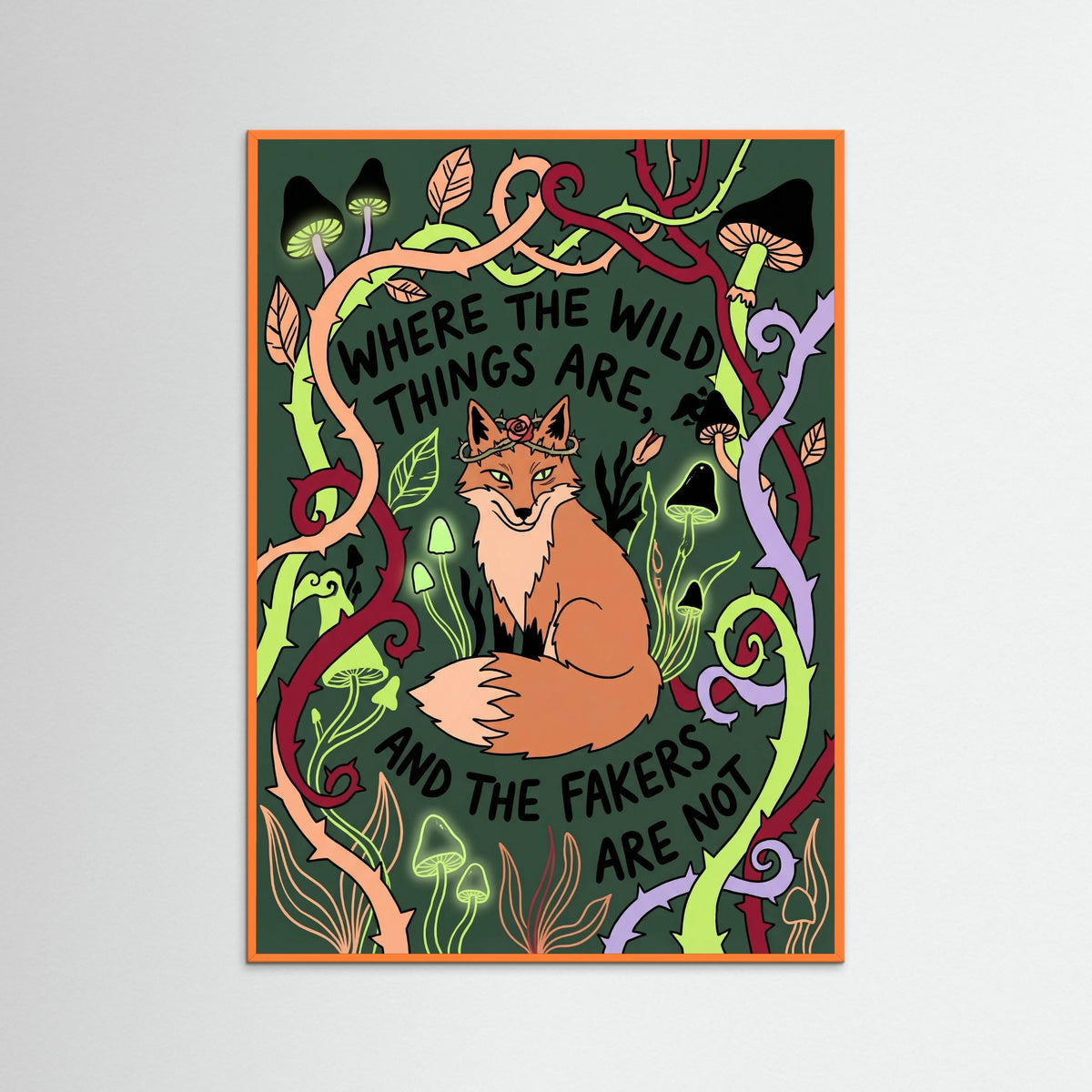 Orange Wood Floral Rebellion