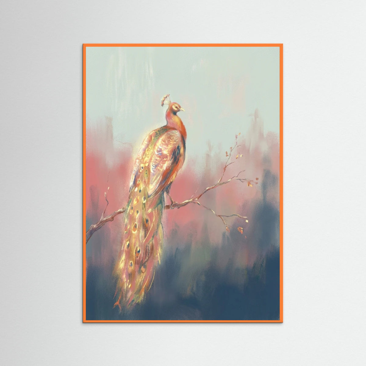 Orange Wood Floral Reverie