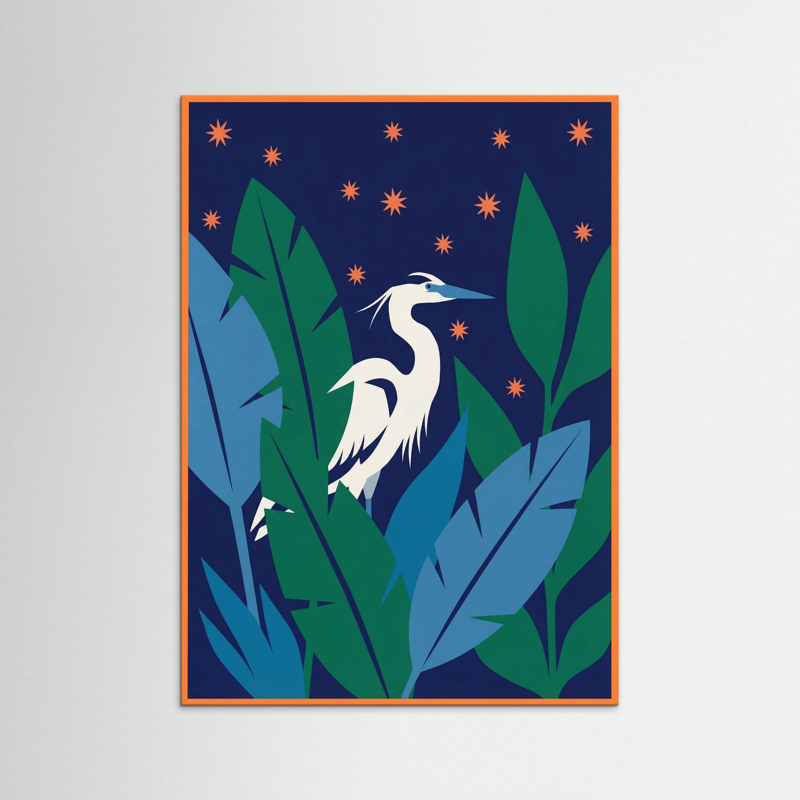 Orange Wood Floral Reverie