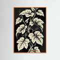 Orange Wood Floral Silhouette