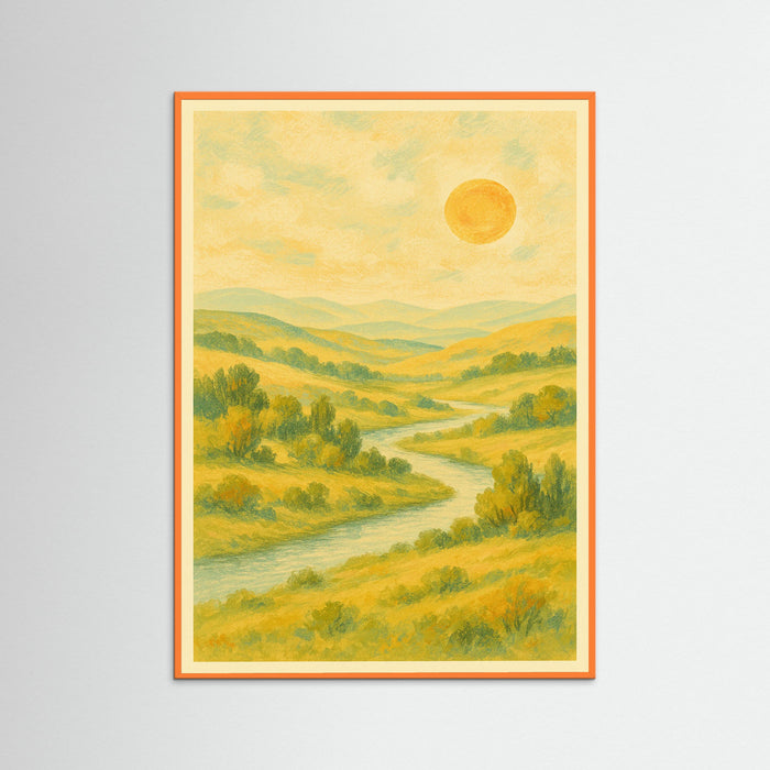 Orange Wood Floral Still Life