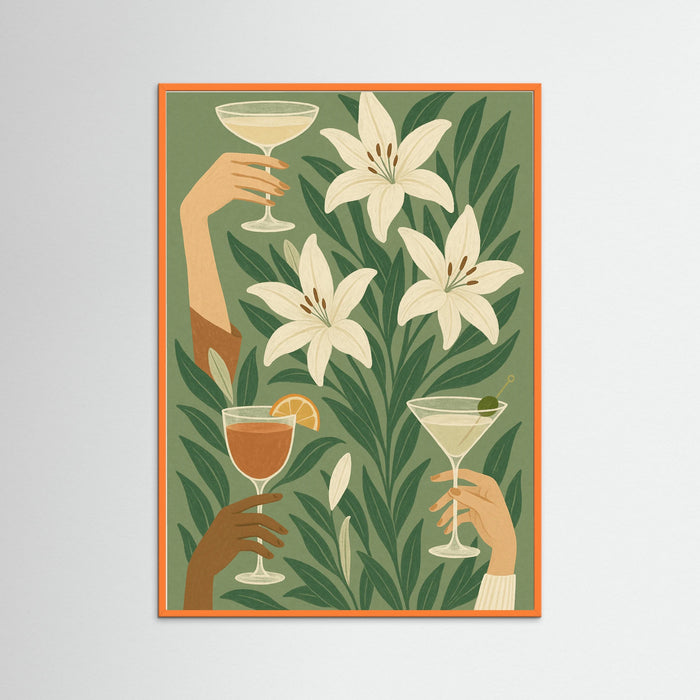 Orange Wood Floral Toast