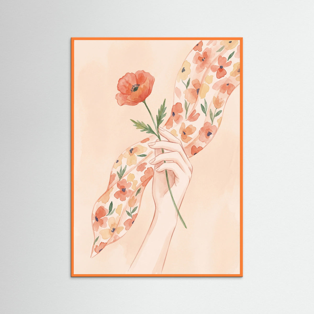 Orange Wood Floral Wanderer