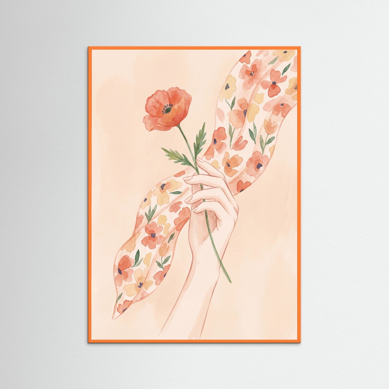 Orange Wood Floral Wanderer