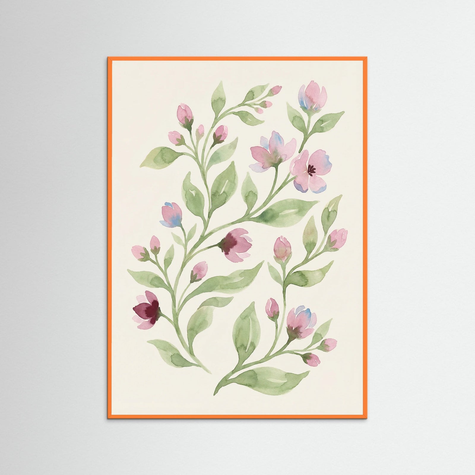 Orange Wood Floral Whispers