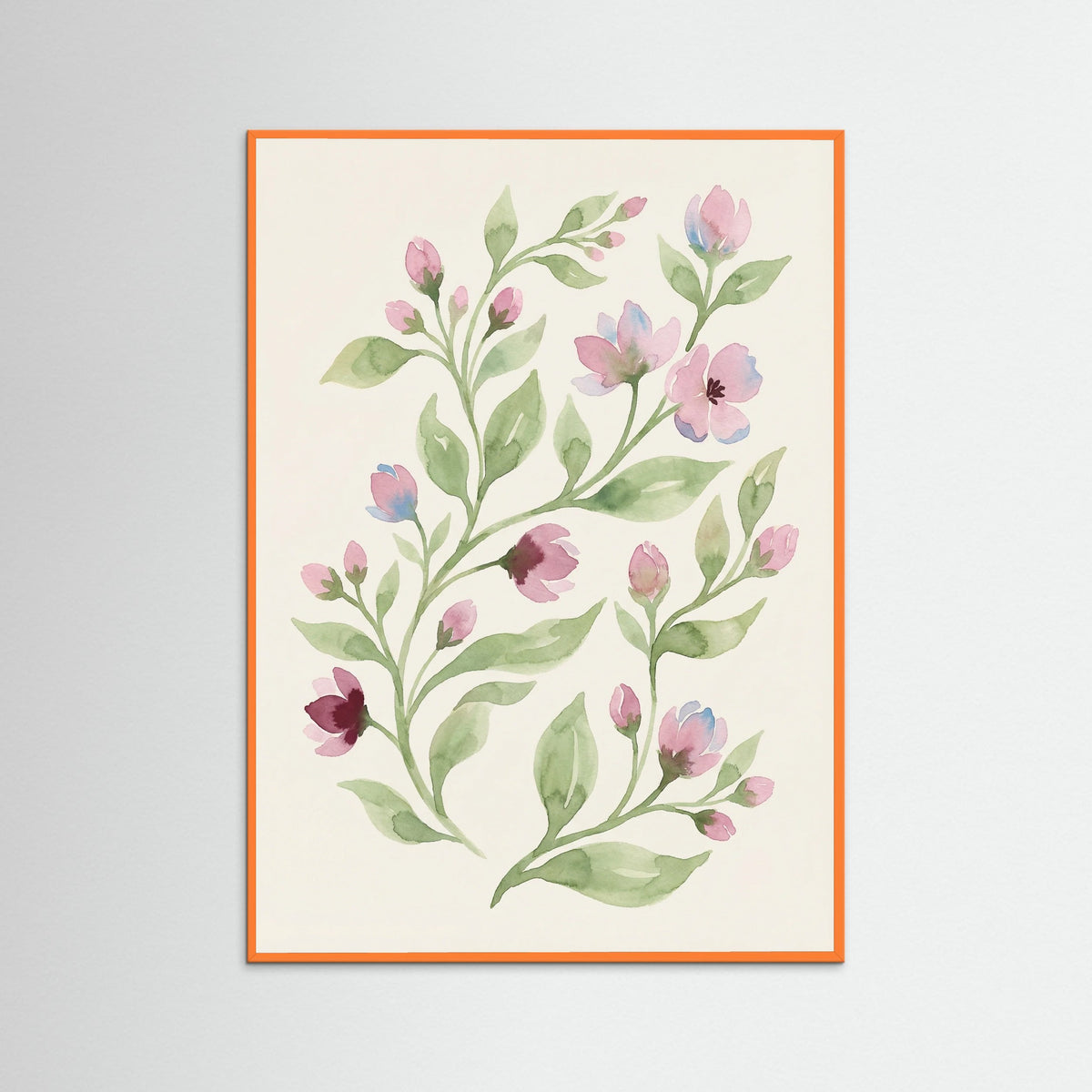 Orange Wood Floral Whispers