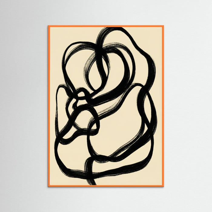 Orange Wood Flowing Abstraction