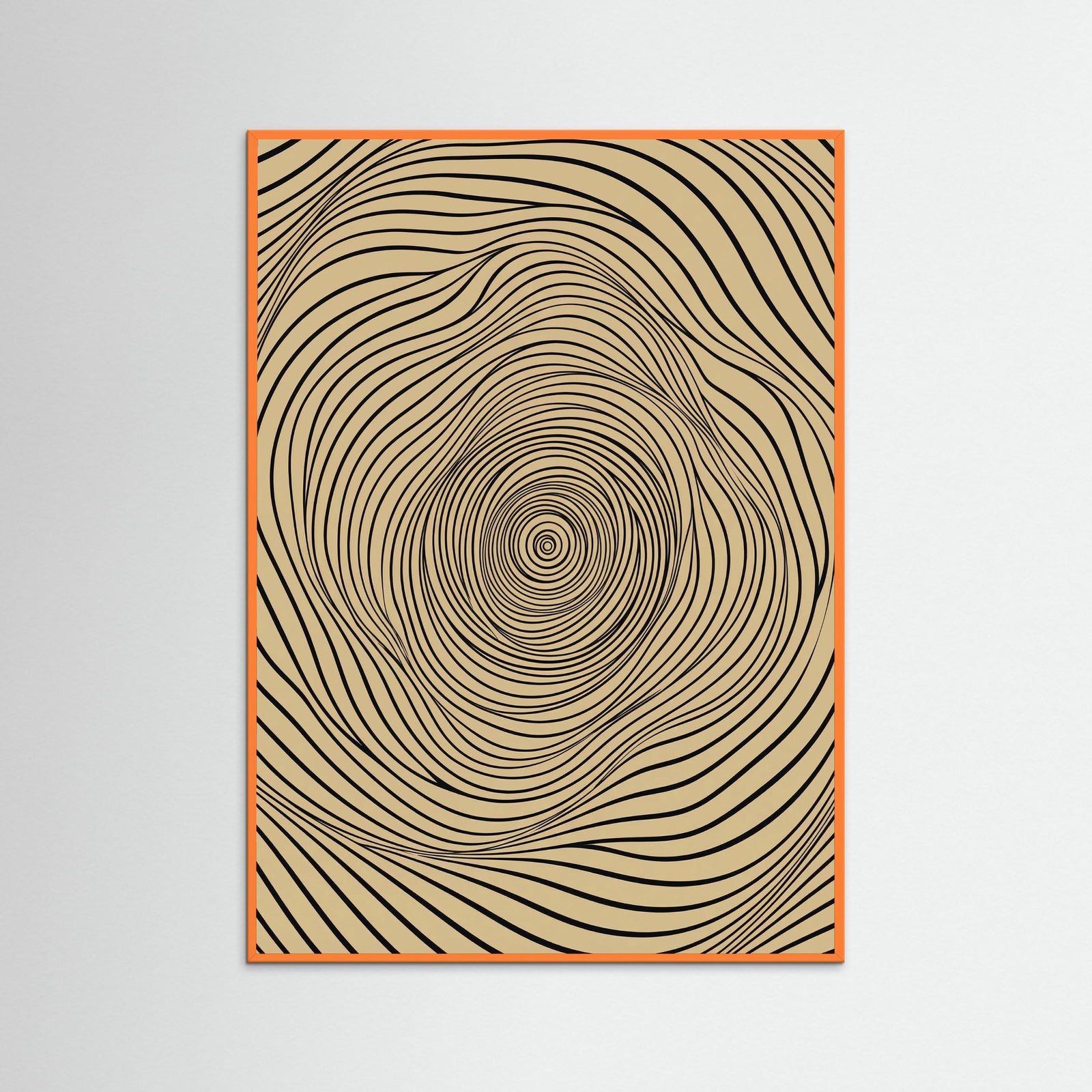 Orange Wood Flowing Abstraction