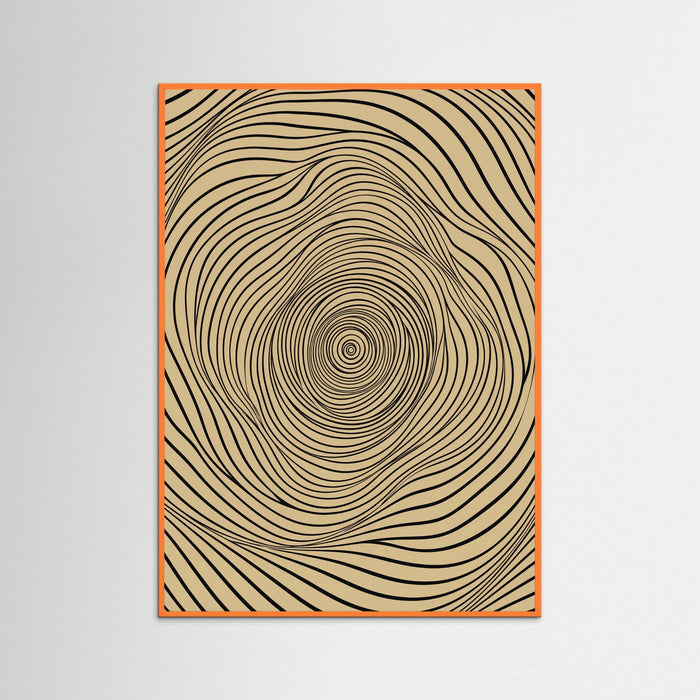 Orange Wood Flowing Abstraction